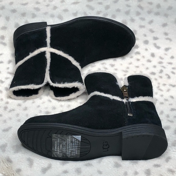 Ugg Coletta Ankle Bootie Suede Shearling Boot - Picture 5 of 7